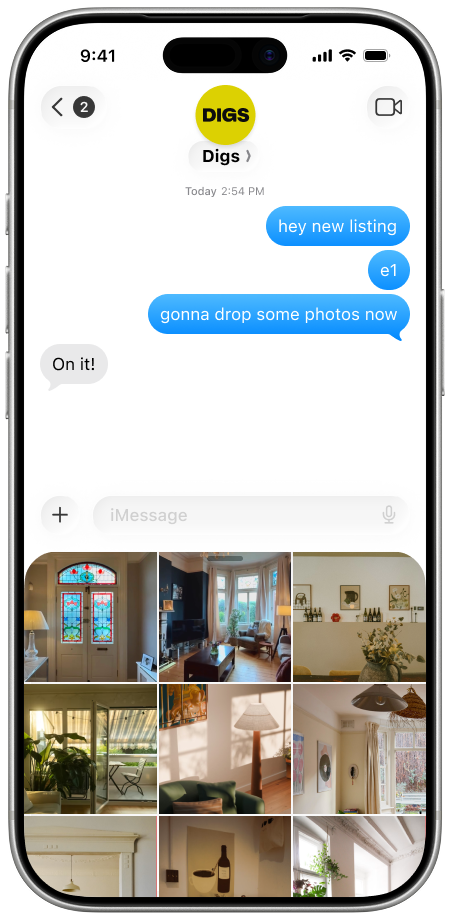 Chat with listing photos