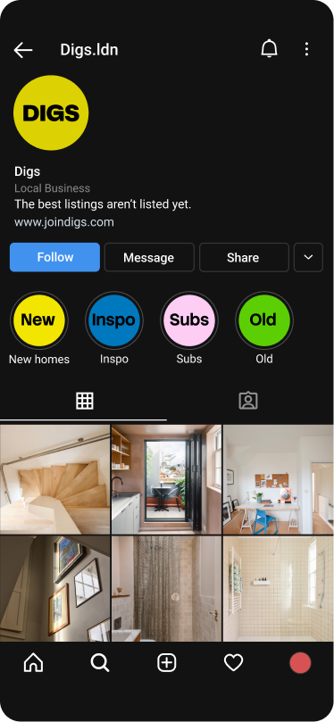 Instagram profile